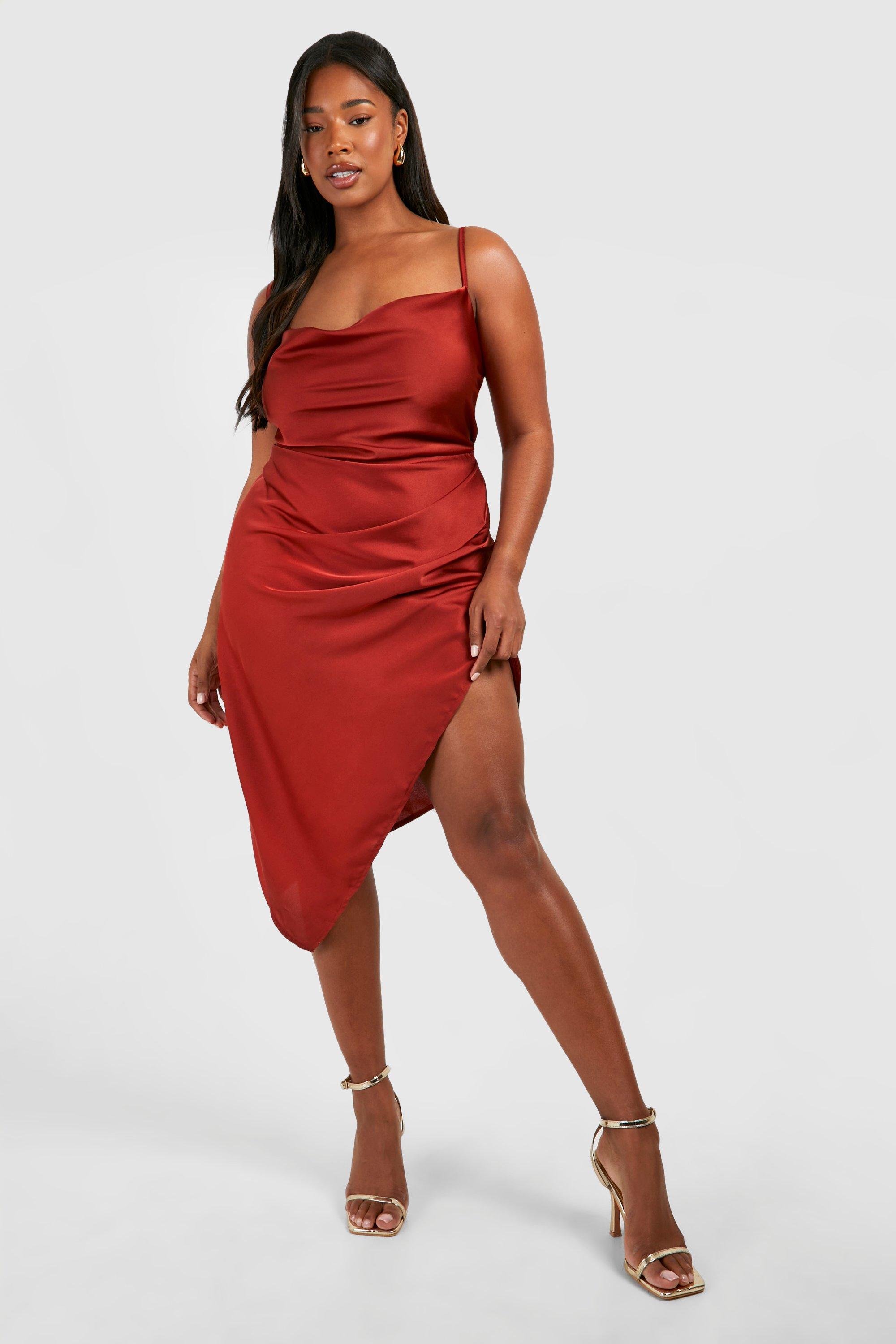 Midi satin bodycon outlet dress